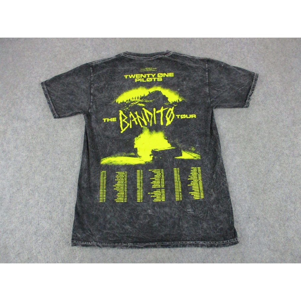 Twenty One Pilots Shirt Mens Small Black Yellow Bandito Tour Rock Band Crew Neck